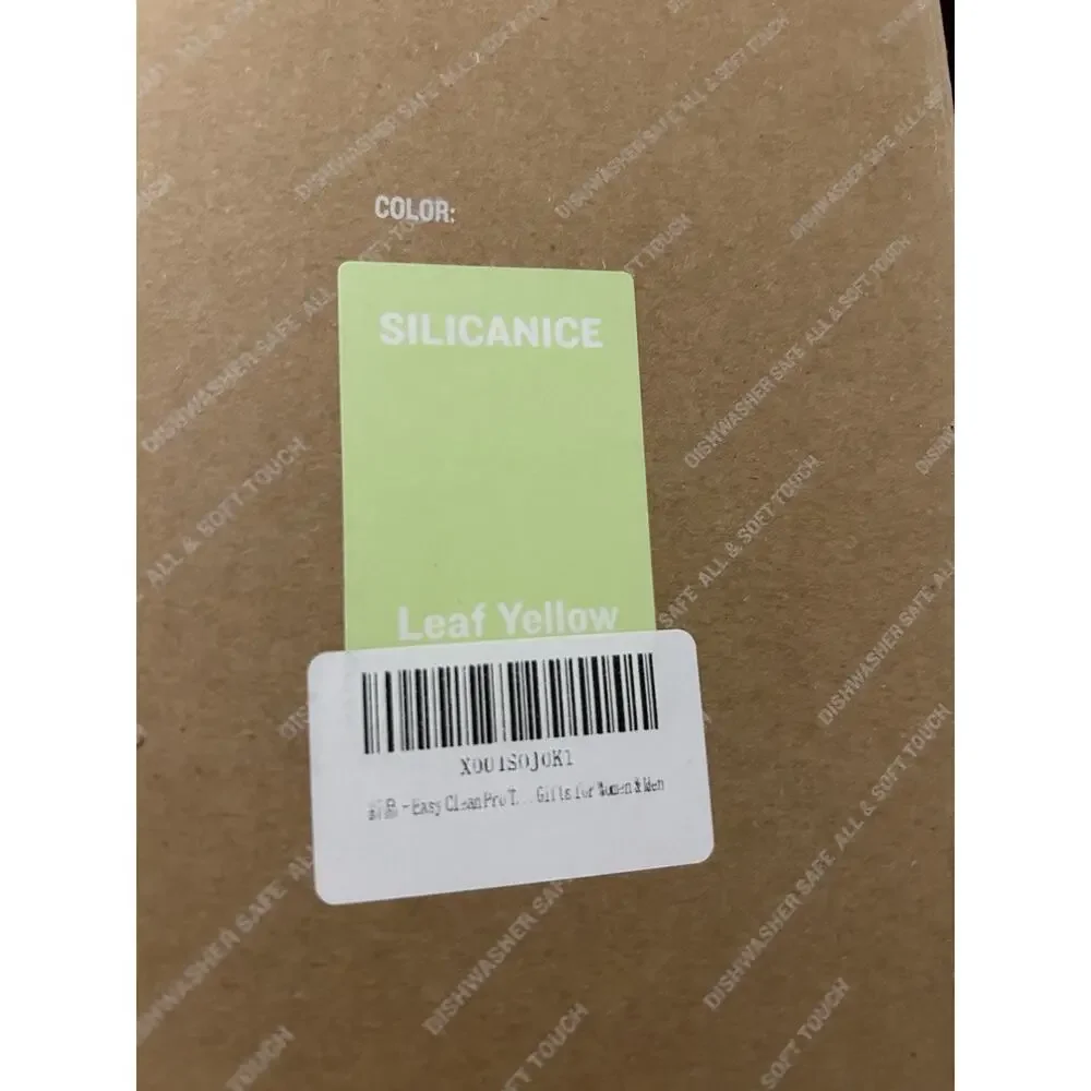 SILICANICE 40oz Stainless Steel Tumbler Straw Handle Leaf Yellow Insulated New